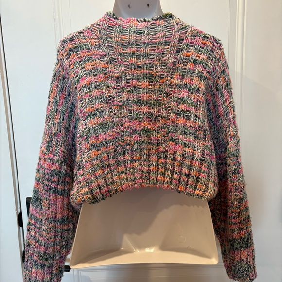 Free People Multicolor Cowl Neck Sweater - Picture 2 of 4